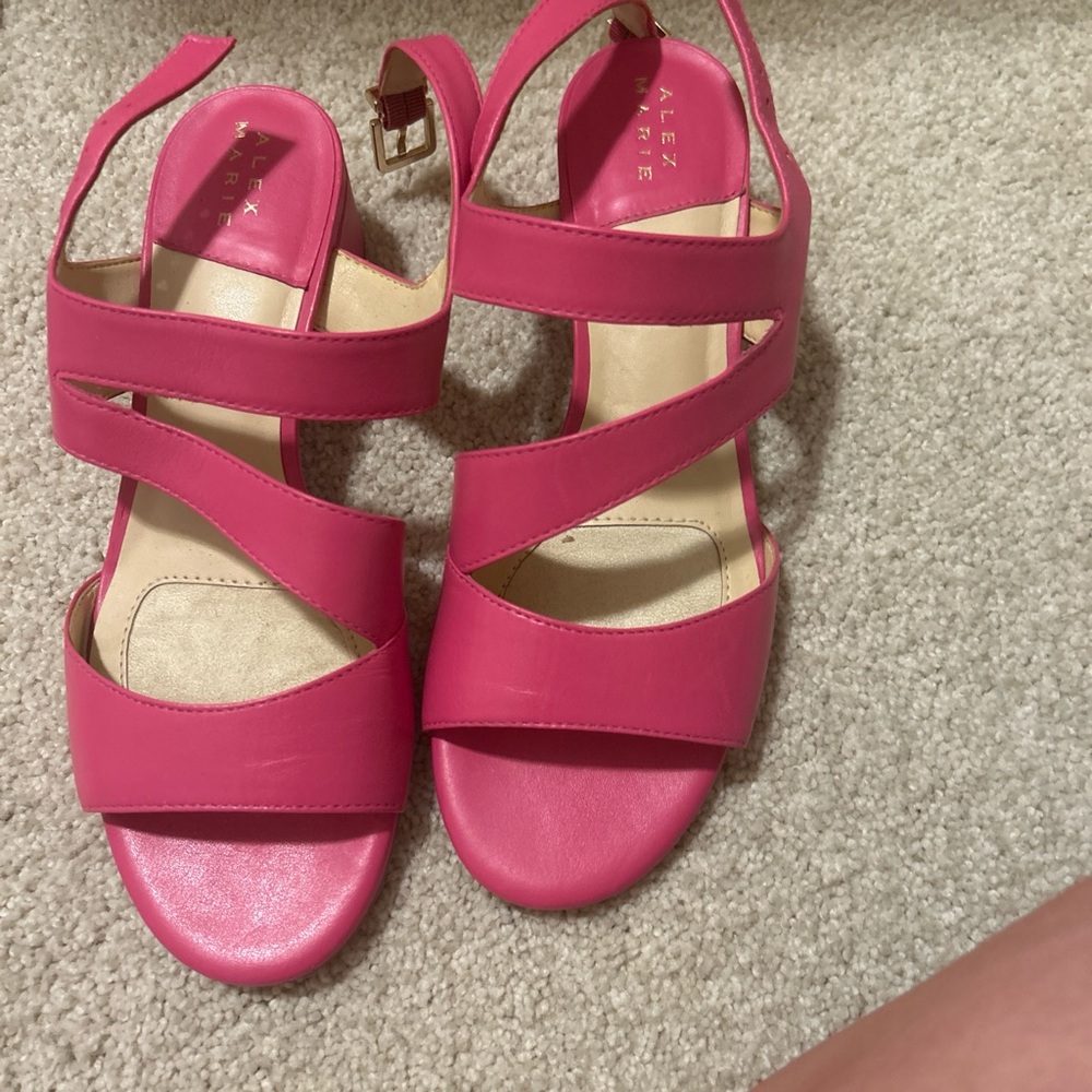 Alex Marie Hot Pink Strappy Sandals